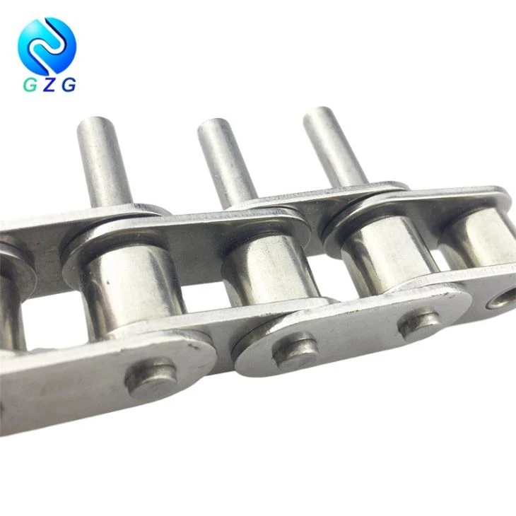 Stainless steel double pitch roller chain with extended pins GZG transmission Stainless steel double pitch roller chain with extended pins GZG transmission